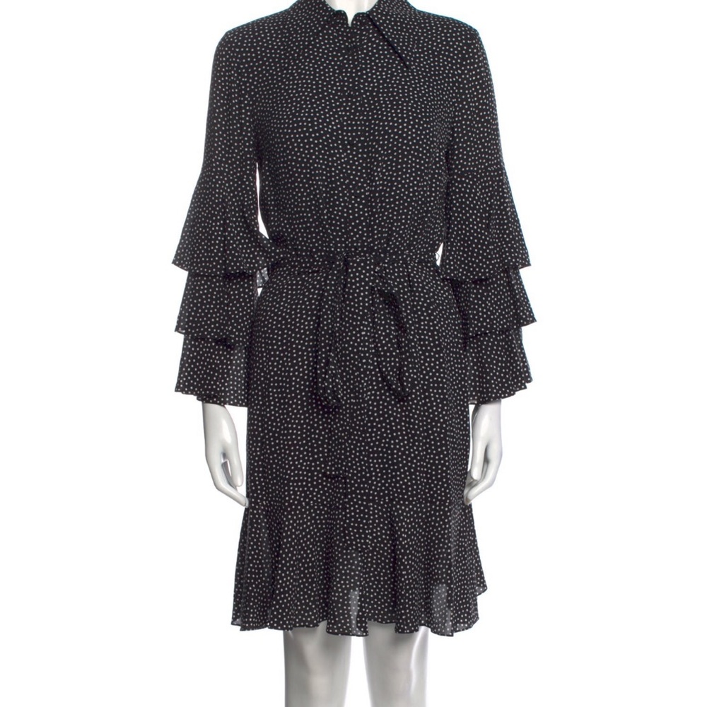 NWT Michael Kors Collection Silk Polka Dot Print Shirt Dress